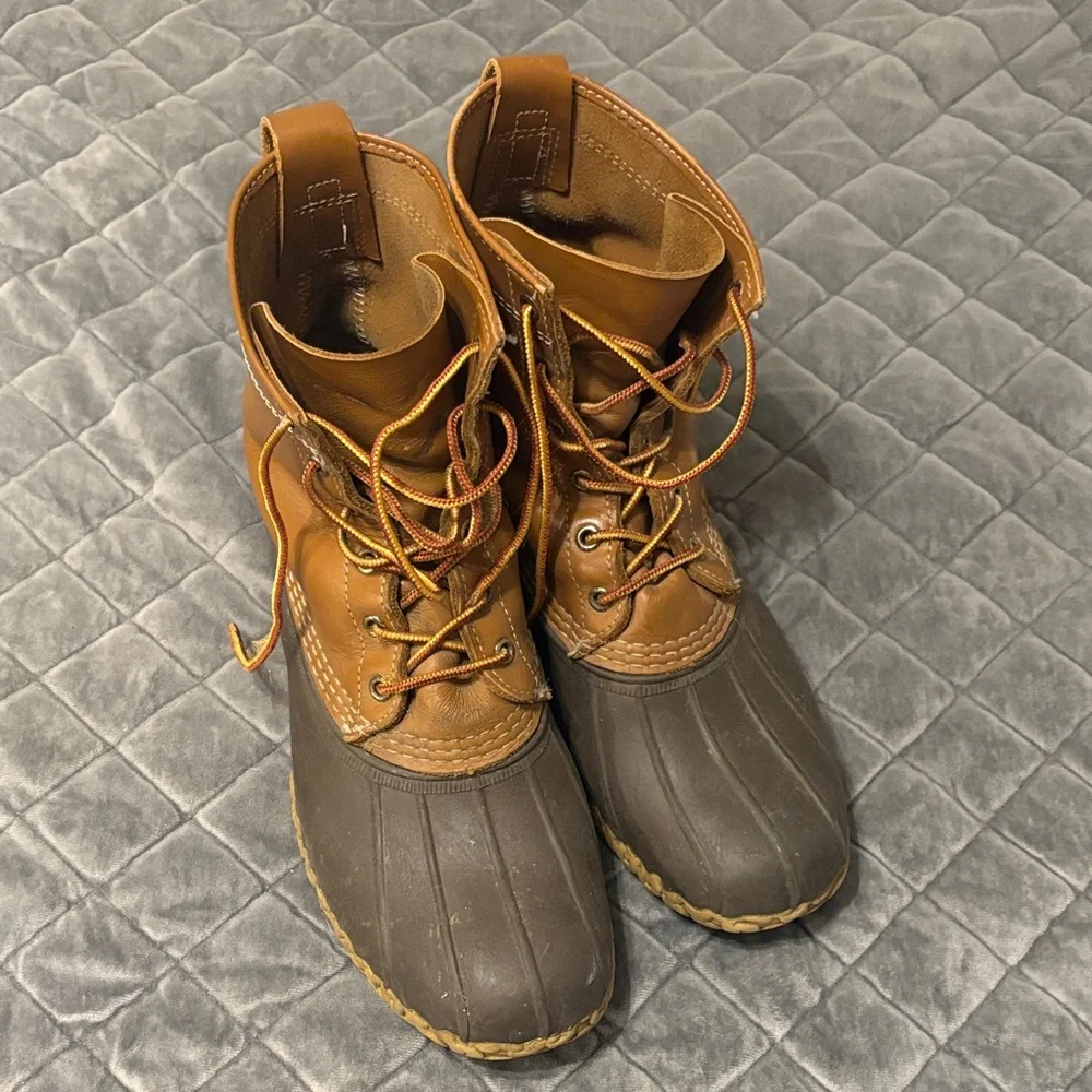 L.L. Bean Brown and Dark Brown Men's Duck Boots